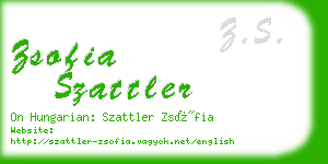 zsofia szattler business card